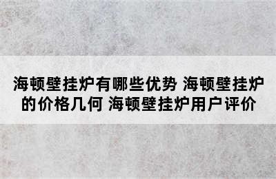 海顿壁挂炉有哪些优势 海顿壁挂炉的价格几何 海顿壁挂炉用户评价